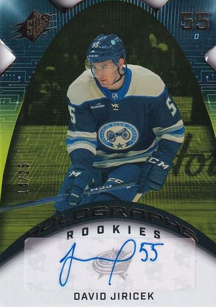 AUTO RC karta DAVID JIŘÍČEK 22-23 SPx Holographs Rookies /25